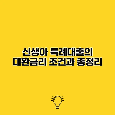 신생아 특례대출의 대환금리 조건과 총정리