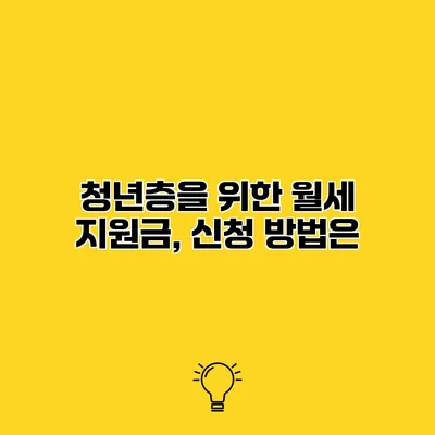 청년층을 위한 월세 지원금, 신청 방법은?