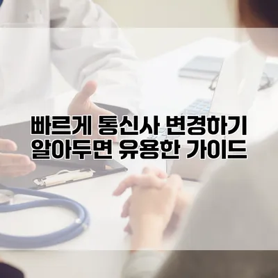 빠르게 통신사 변경하기: 알아두면 유용한 가이드